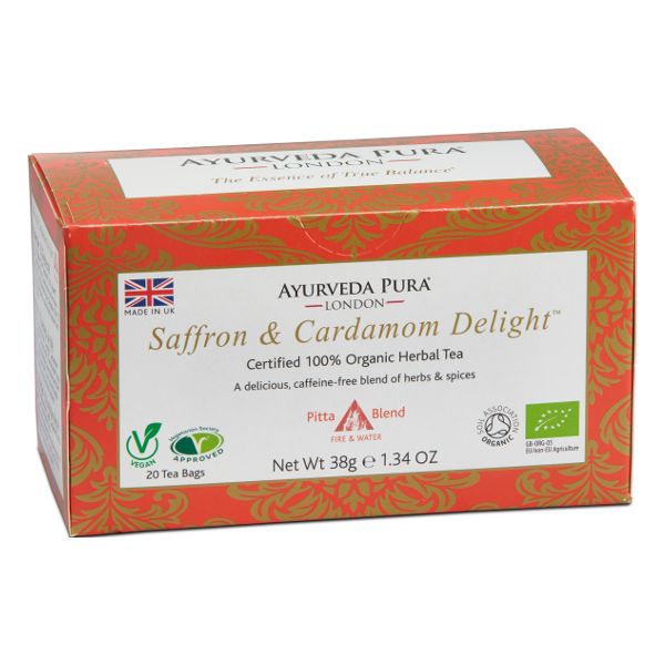 Ayurveda Pura Tea Saffron & Cardamom (Pitta Blend) 20 bags