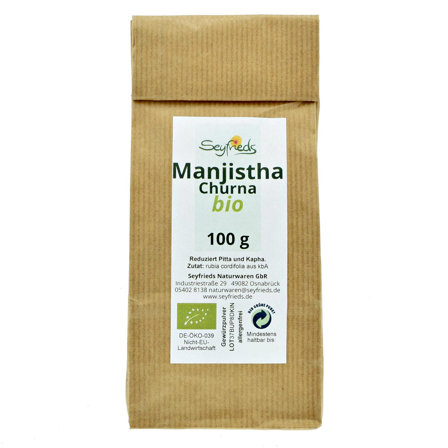 Manjistha Churna organic, Seyfried