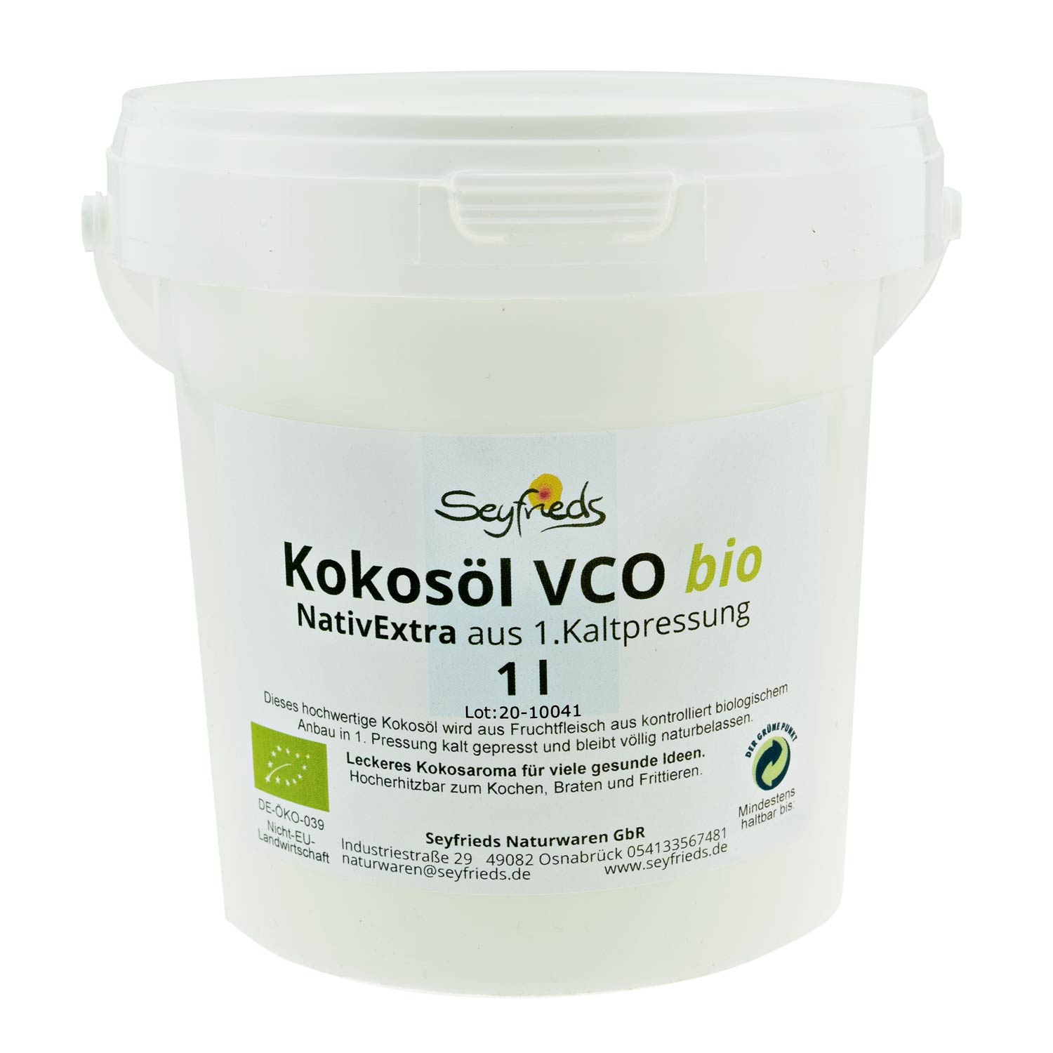 Coconut Oil Virgin Extra (VCO), organic