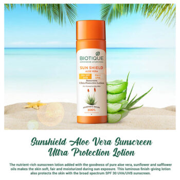 Biotique - Sun shield aloe vera 75+spf sunscreen lotion