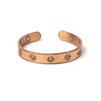 Bracelet copper chakra symbols magnetic
