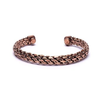 Bracelet copper braided magnetic